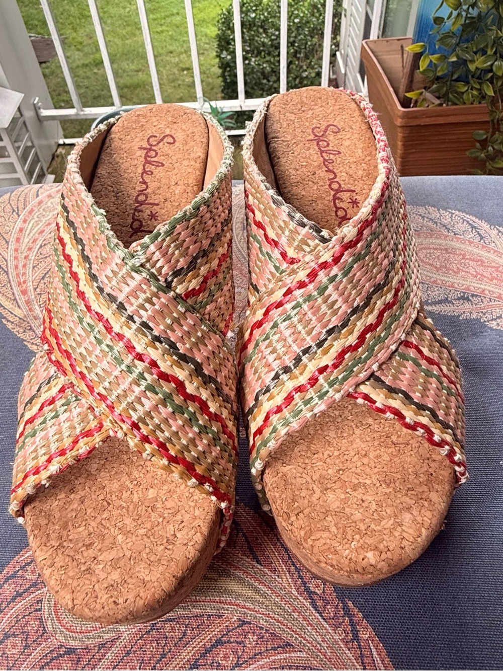 Anthropologie x Splendid Woven Cork Platform Sandals – Size 8.5